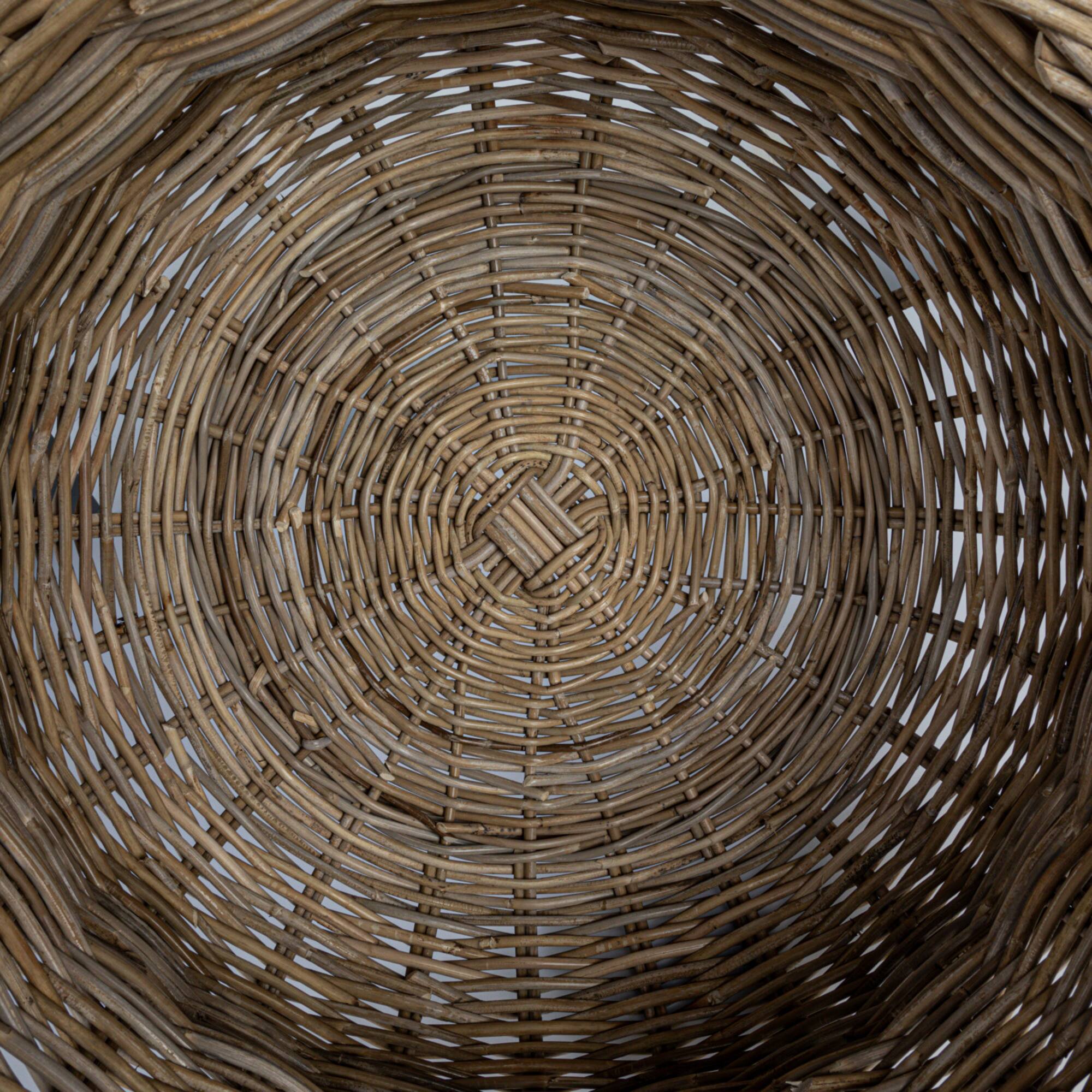 Hello Honey® Gray Round Handwoven Rattan Planter Set